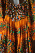 1970’s Pakistan Style Empire Waist Maxi Dress / 巴基斯坦高腰長裙