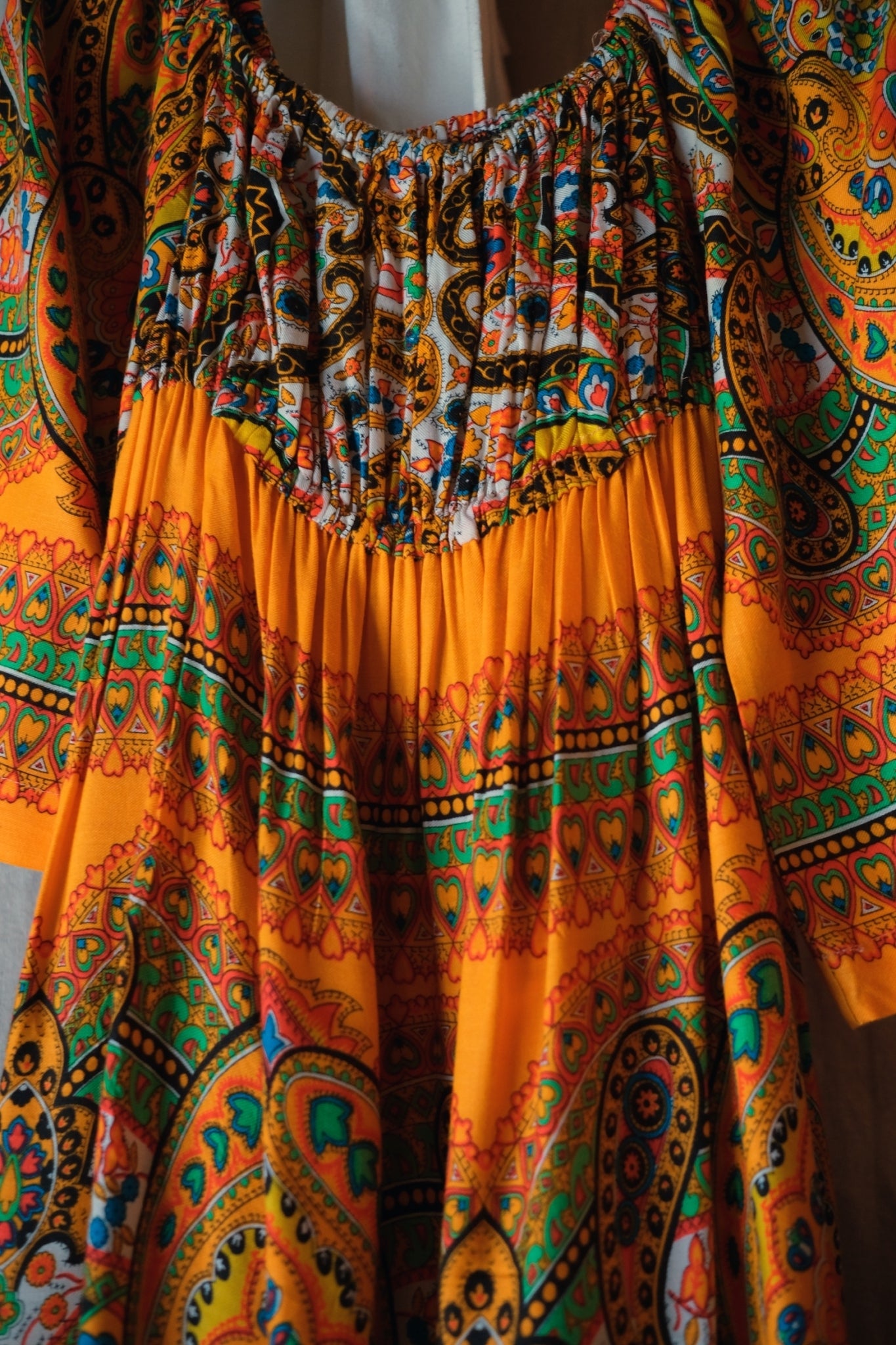 1970’s Pakistan Style Empire Waist Maxi Dress / 巴基斯坦高腰長裙