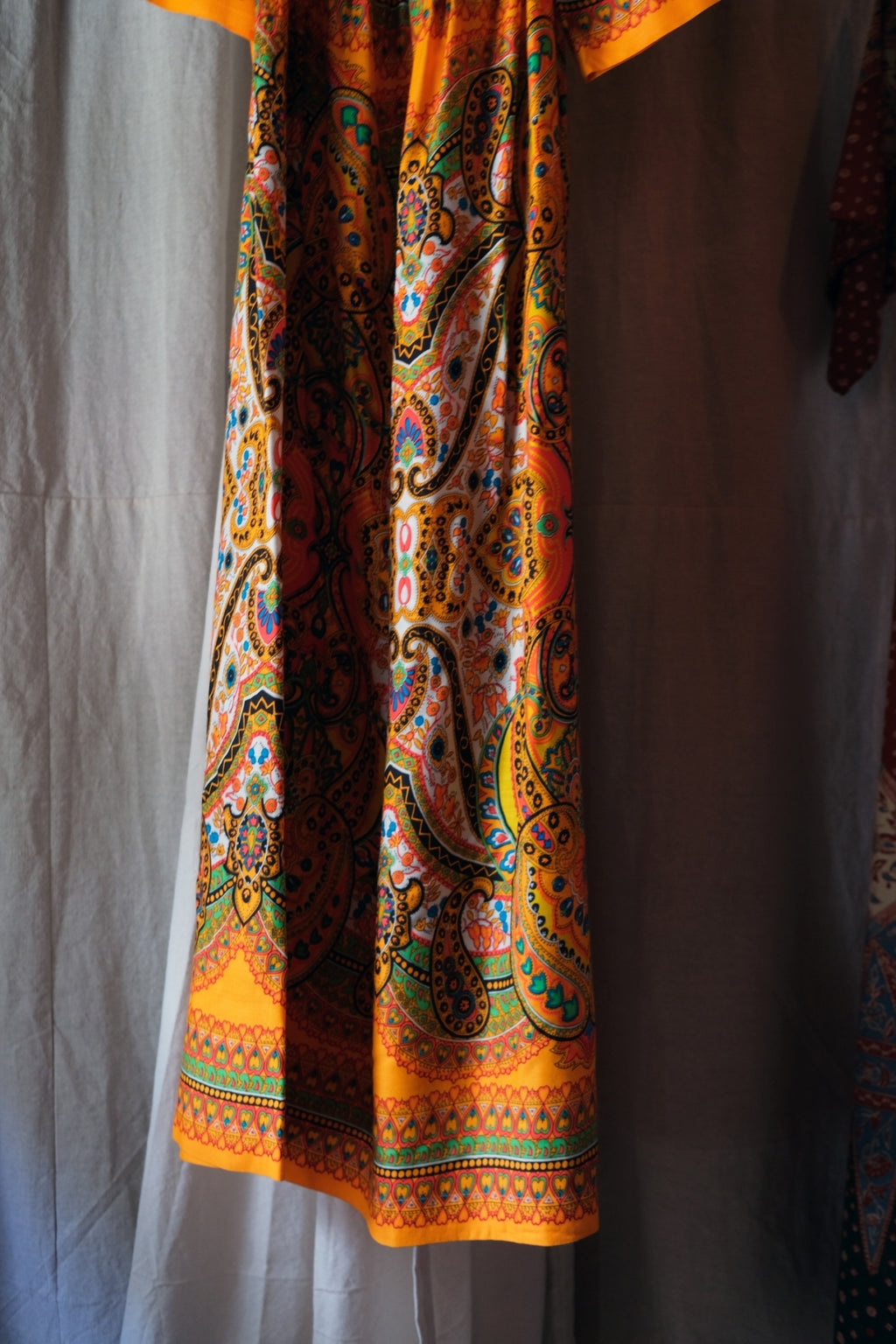 1970’s Pakistan Style Empire Waist Maxi Dress / 巴基斯坦高腰長裙