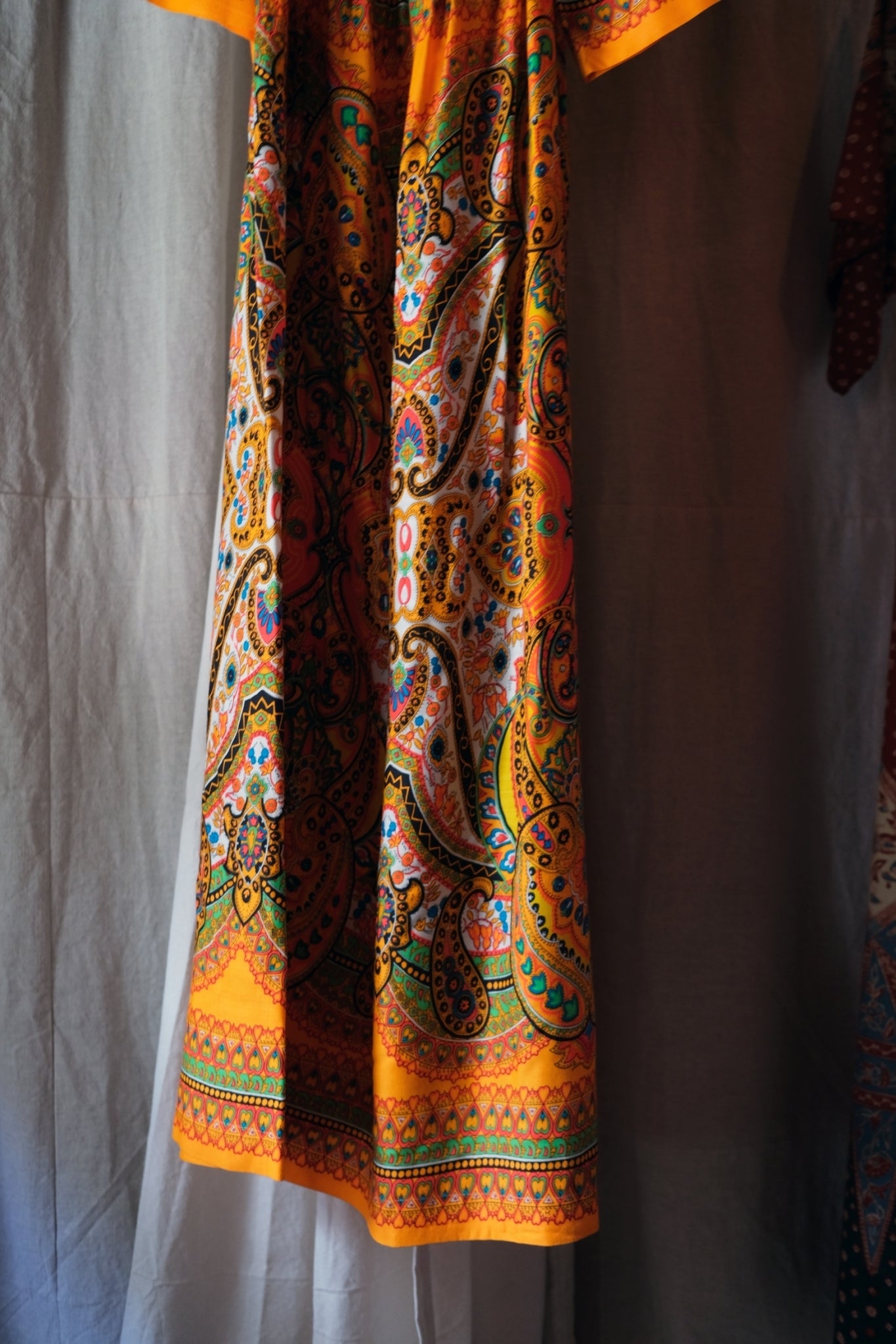 1970’s Pakistan Style Empire Waist Maxi Dress / 巴基斯坦高腰長裙