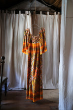 1970’s Pakistan Style Empire Waist Maxi Dress / 巴基斯坦高腰長裙