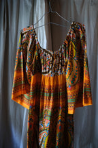 1970’s Pakistan Style Empire Waist Maxi Dress / 巴基斯坦高腰長裙