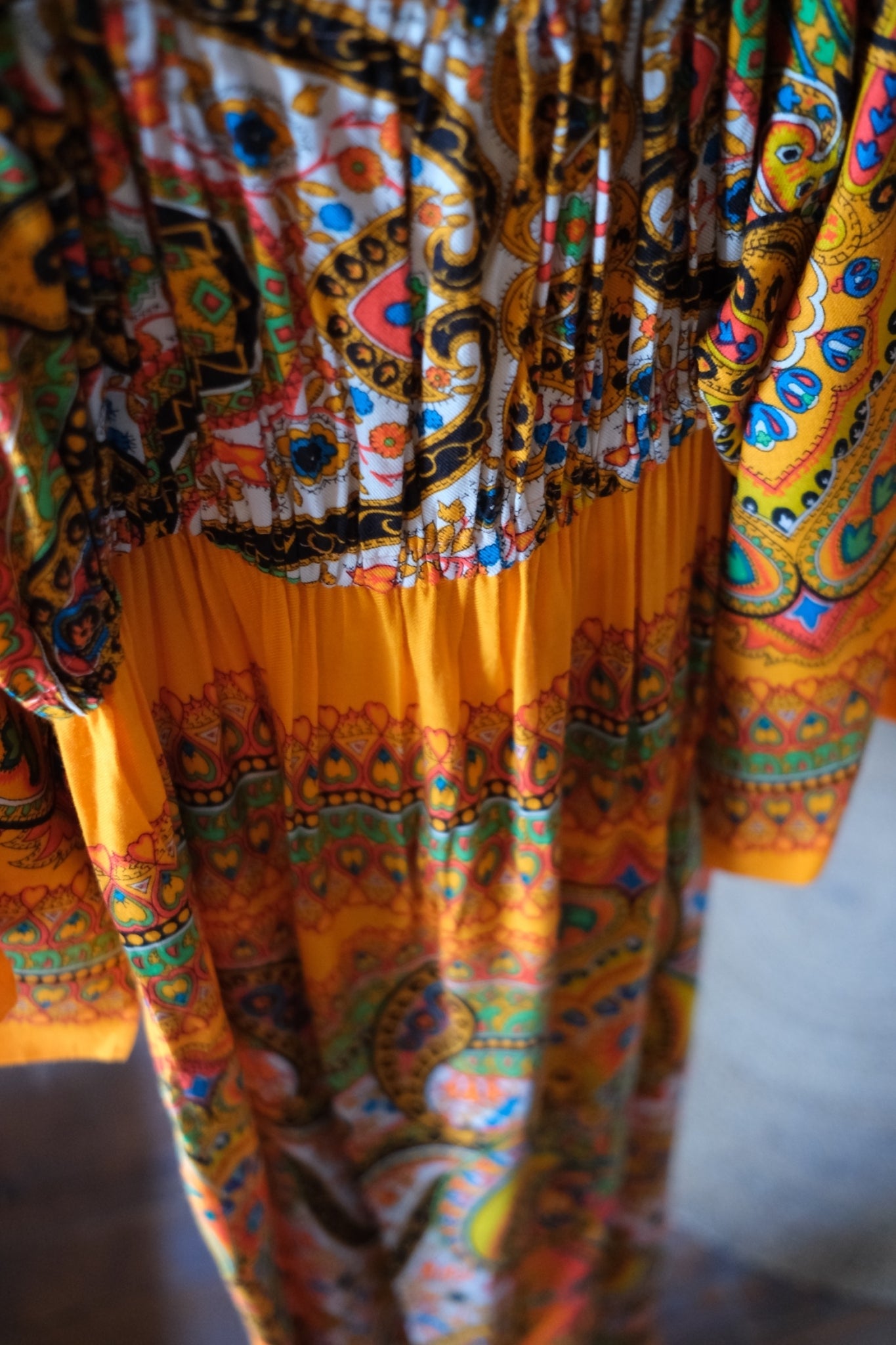 1970’s Pakistan Style Empire Waist Maxi Dress / 巴基斯坦高腰長裙
