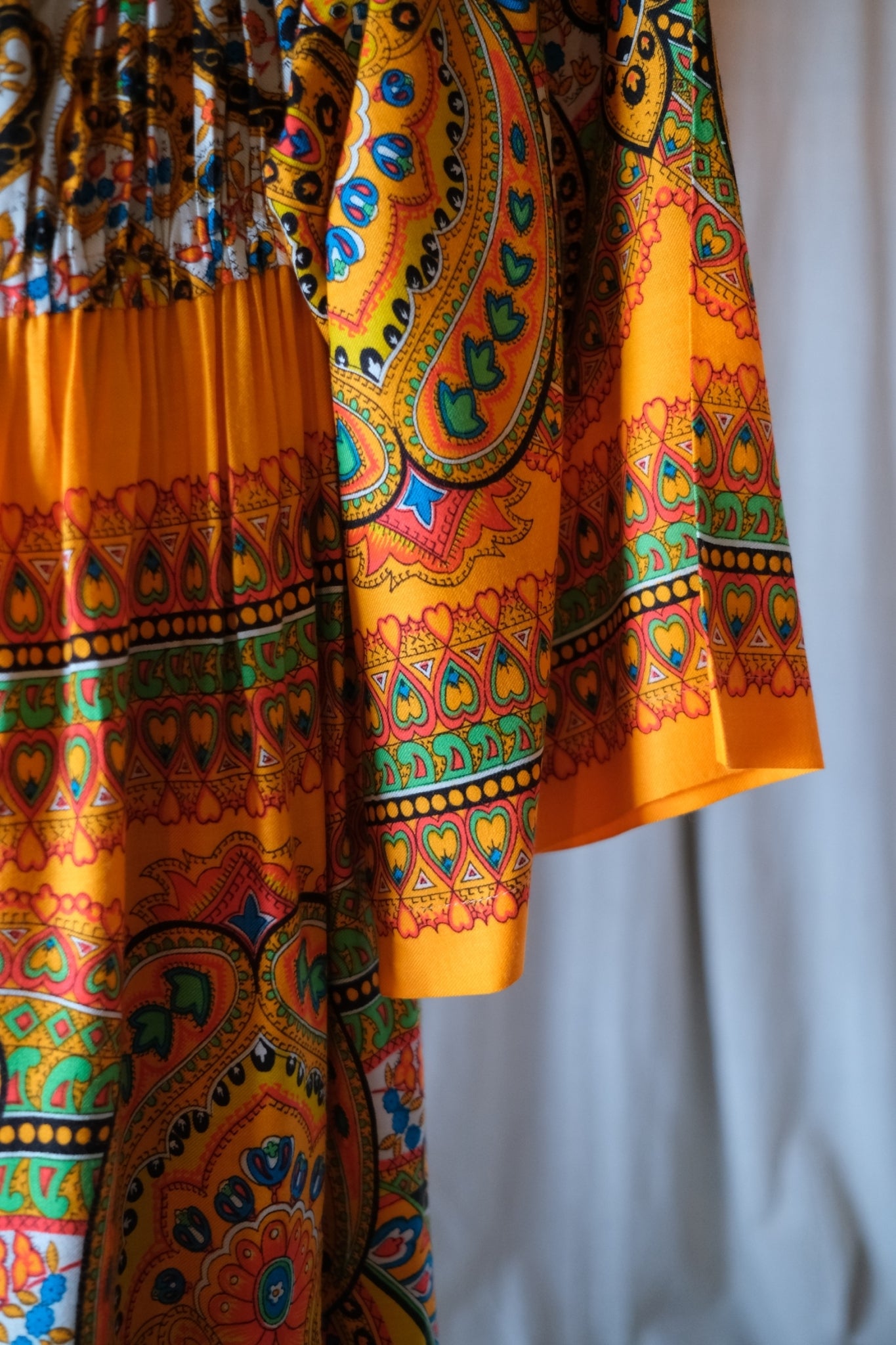 1970’s Pakistan Style Empire Waist Maxi Dress / 巴基斯坦高腰長裙