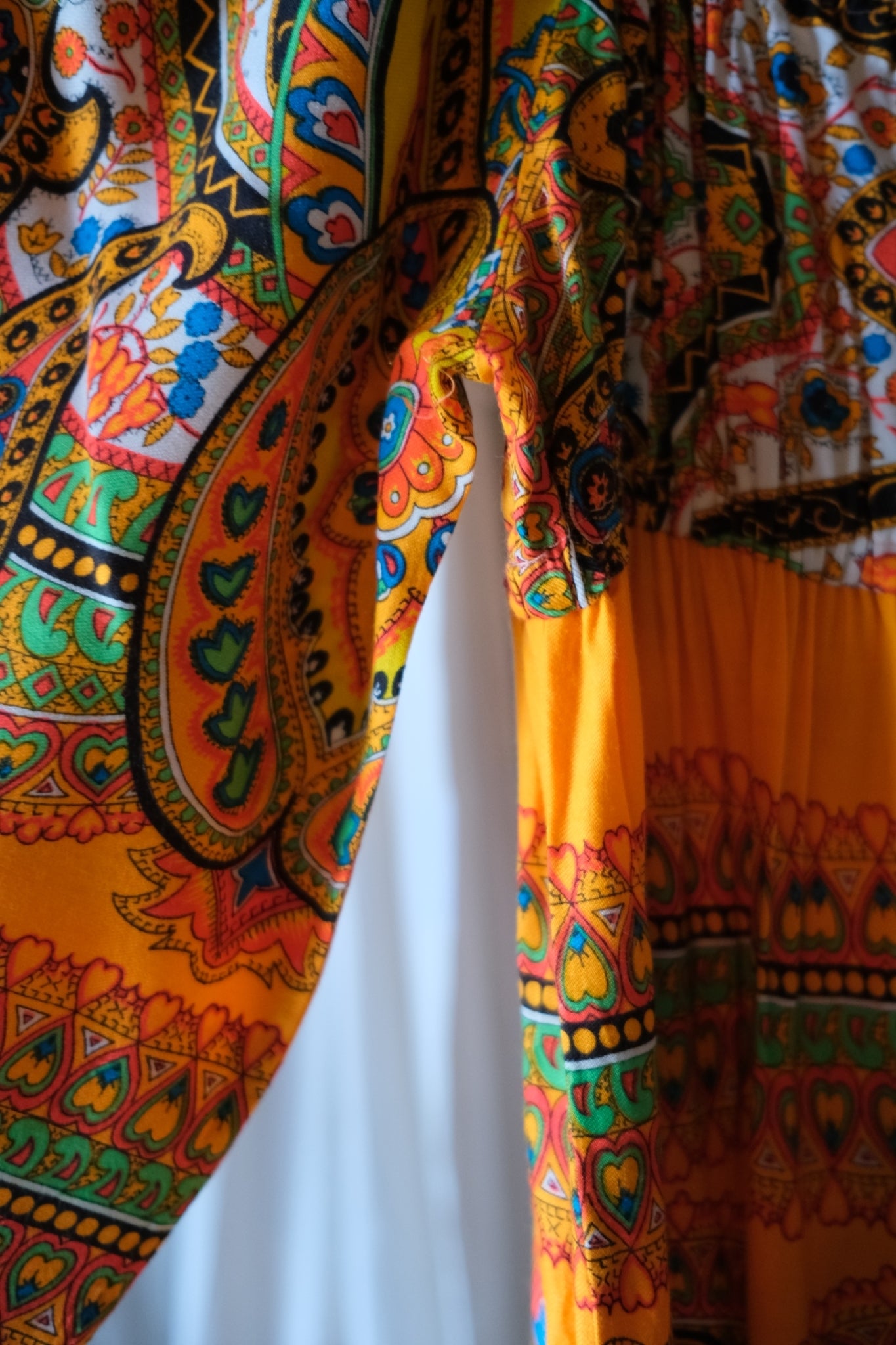1970’s Pakistan Style Empire Waist Maxi Dress / 巴基斯坦高腰長裙