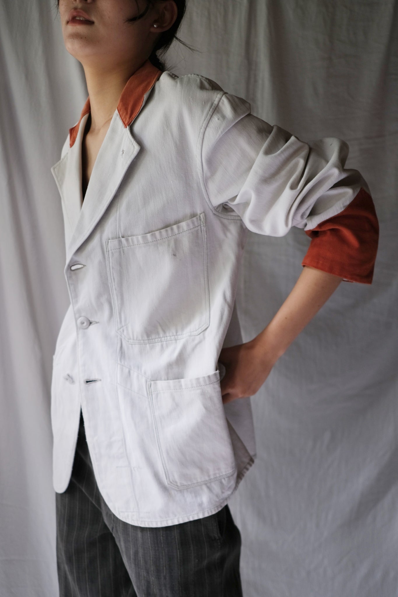 1940’s British Milkman Delivery Work Jacket / 英國牛奶外送員外套