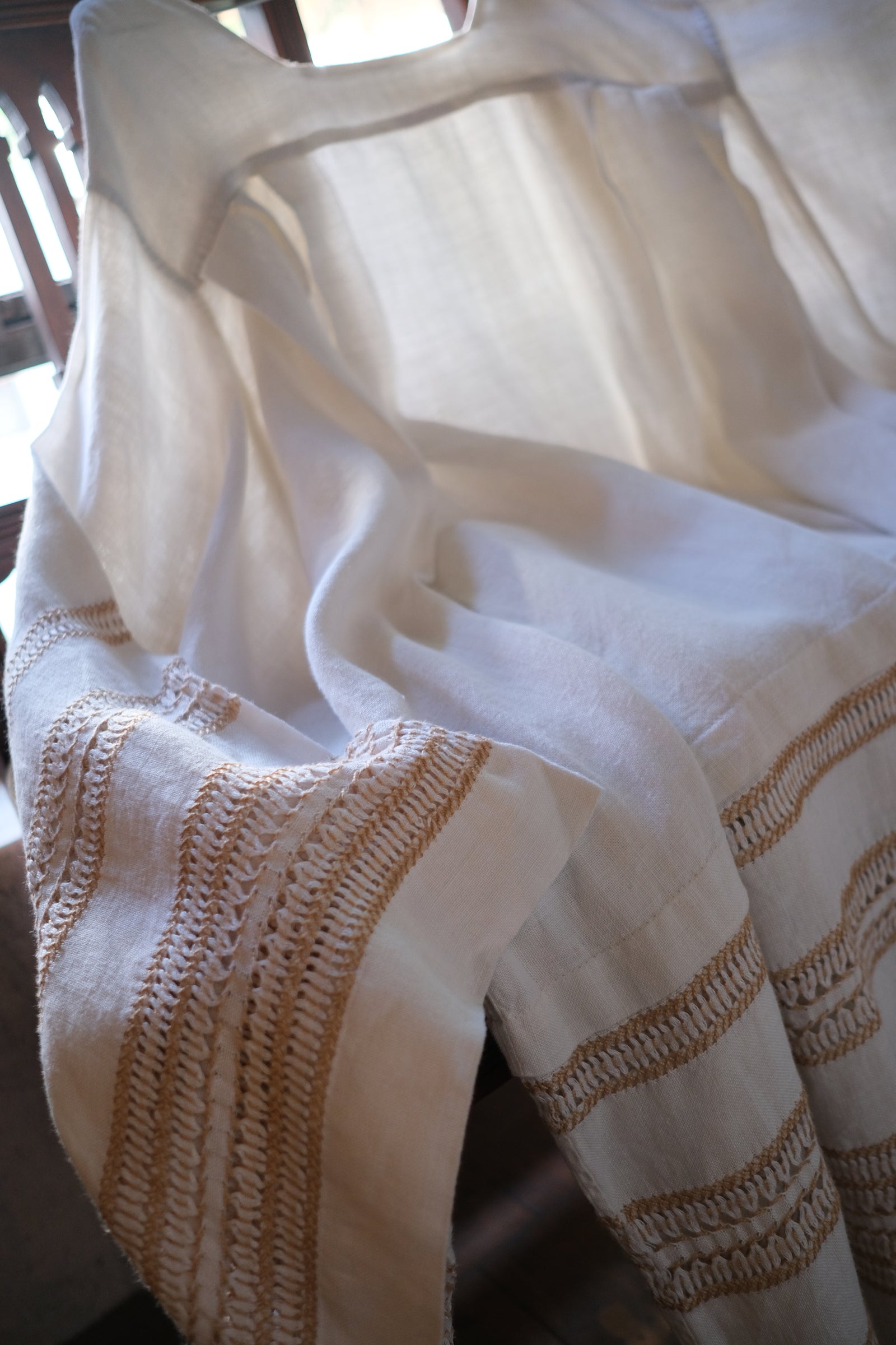 1940’s Germany Church Linen Smock / 德國教堂亞麻罩衫