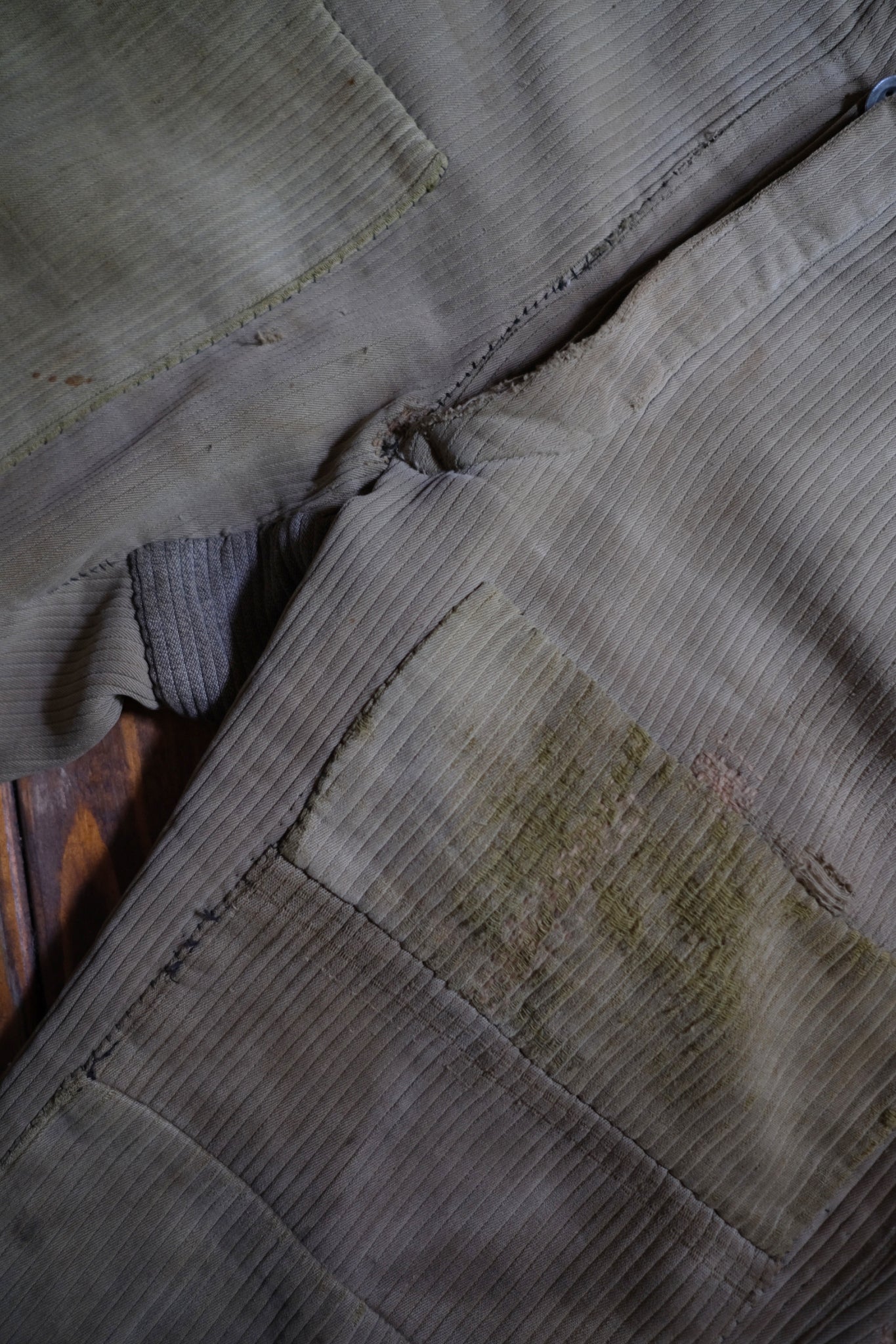 1930’s French Coutil Farmer Worker Trousers / 法國農用工作褲