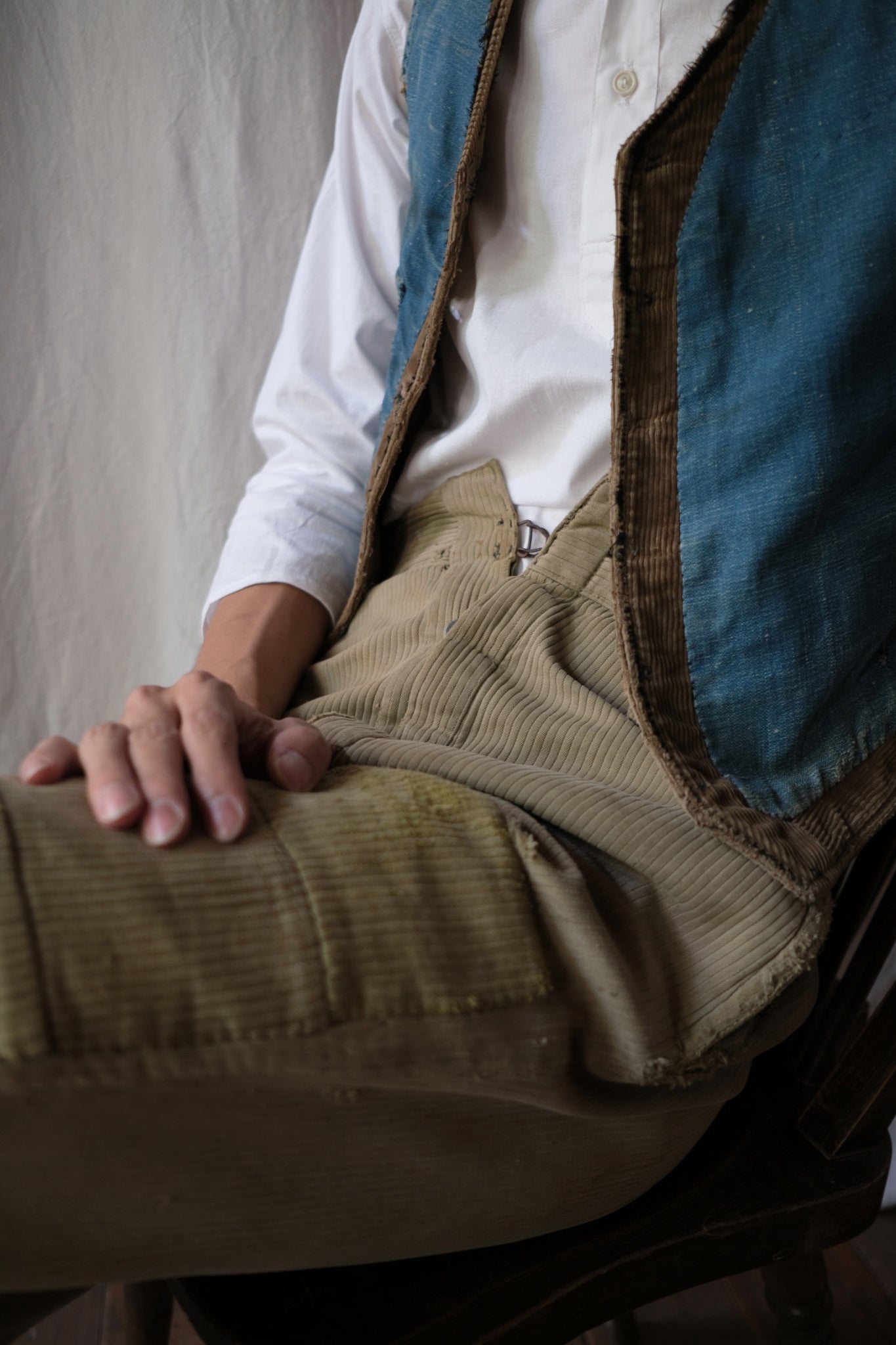 1930’s French Coutil Farmer Worker Trousers / 法國農用工作褲
