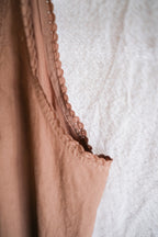 1930-40’s Europe Cotton Night Dress Over Dyed / 後染歐洲睡衣洋裝