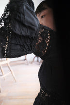 1960's Crochet Lace Flore Sleeve Dress 