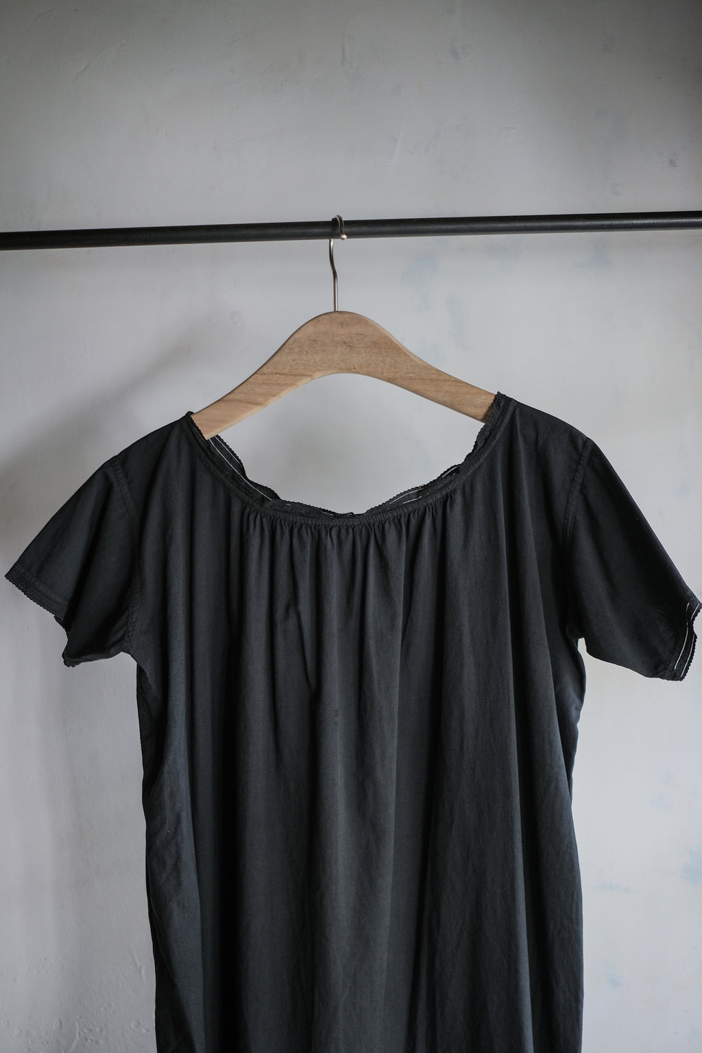 1950-60’s Europe Cotton Night Dress Over Dyed / 後染歐洲睡衣洋裝