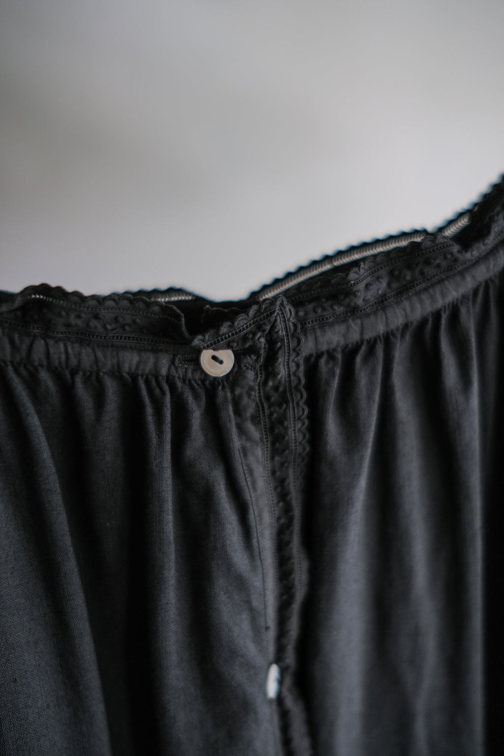 1950-60’s Europe Cotton Night Dress Over Dyed / 後染歐洲睡衣洋裝