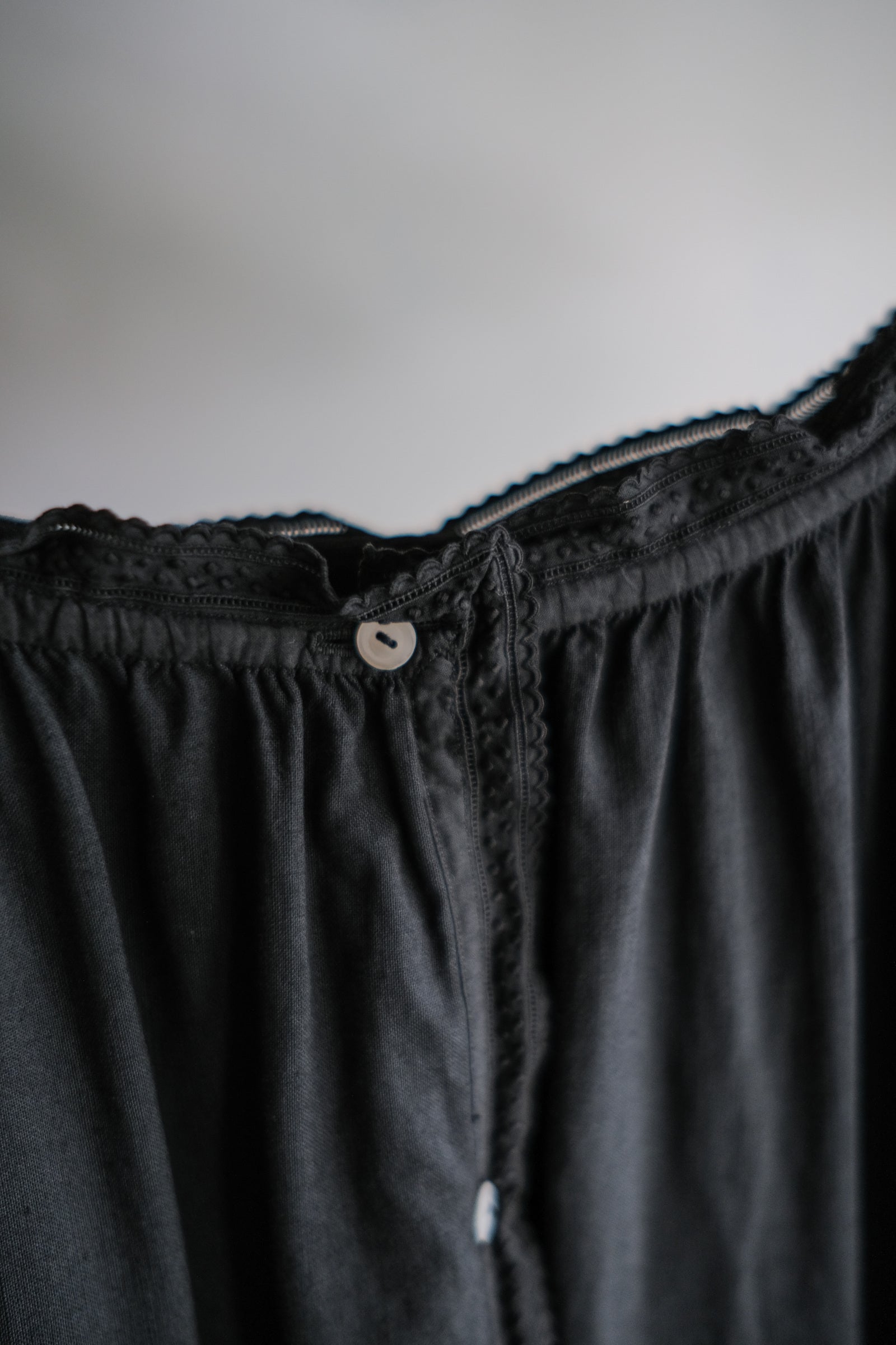 1950-60’s Europe Cotton Night Dress Over Dyed / 後染歐洲睡衣洋裝