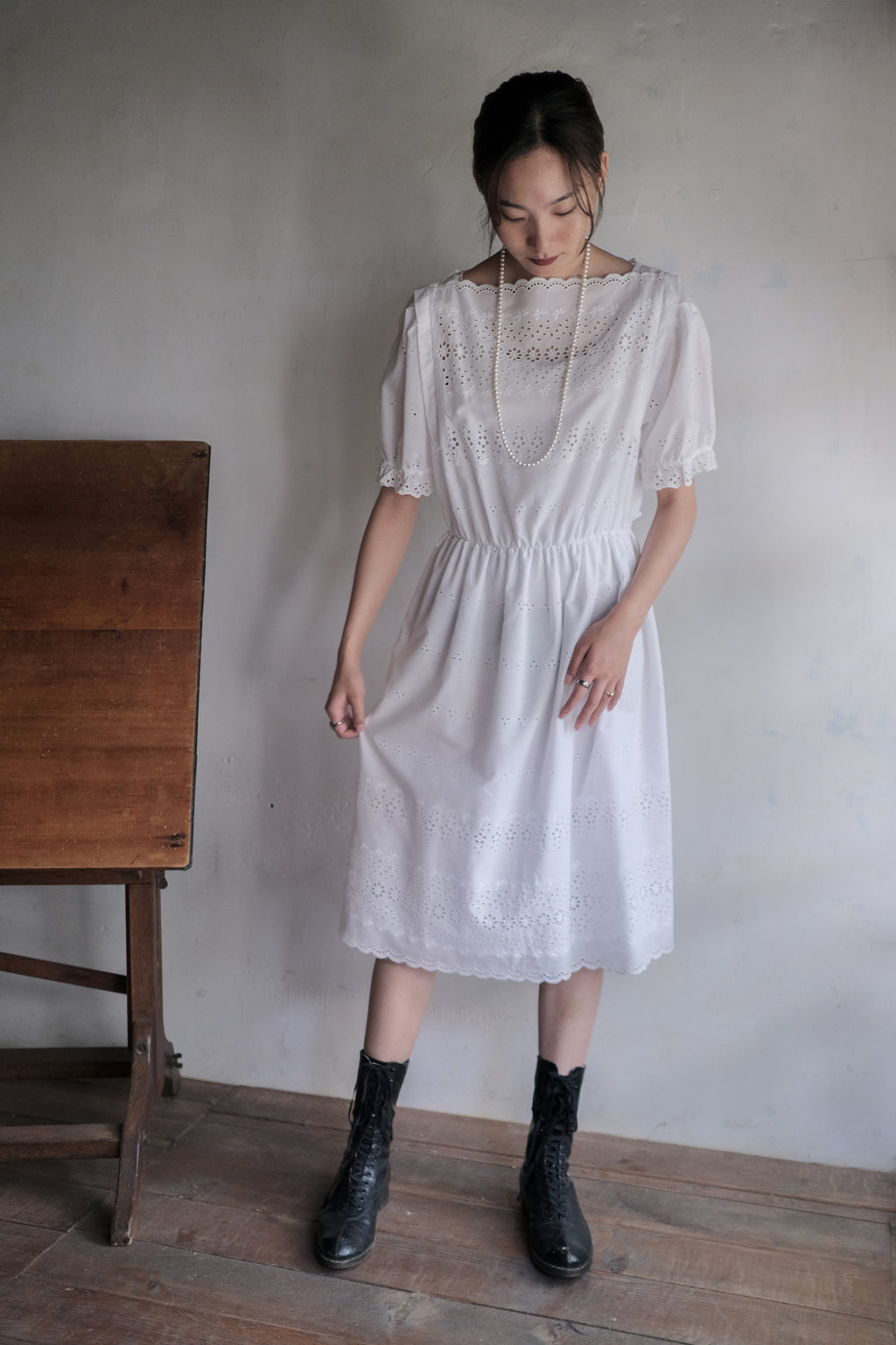 1990’s Lace Jacquard Dress  / 蕾絲緹花連身裙