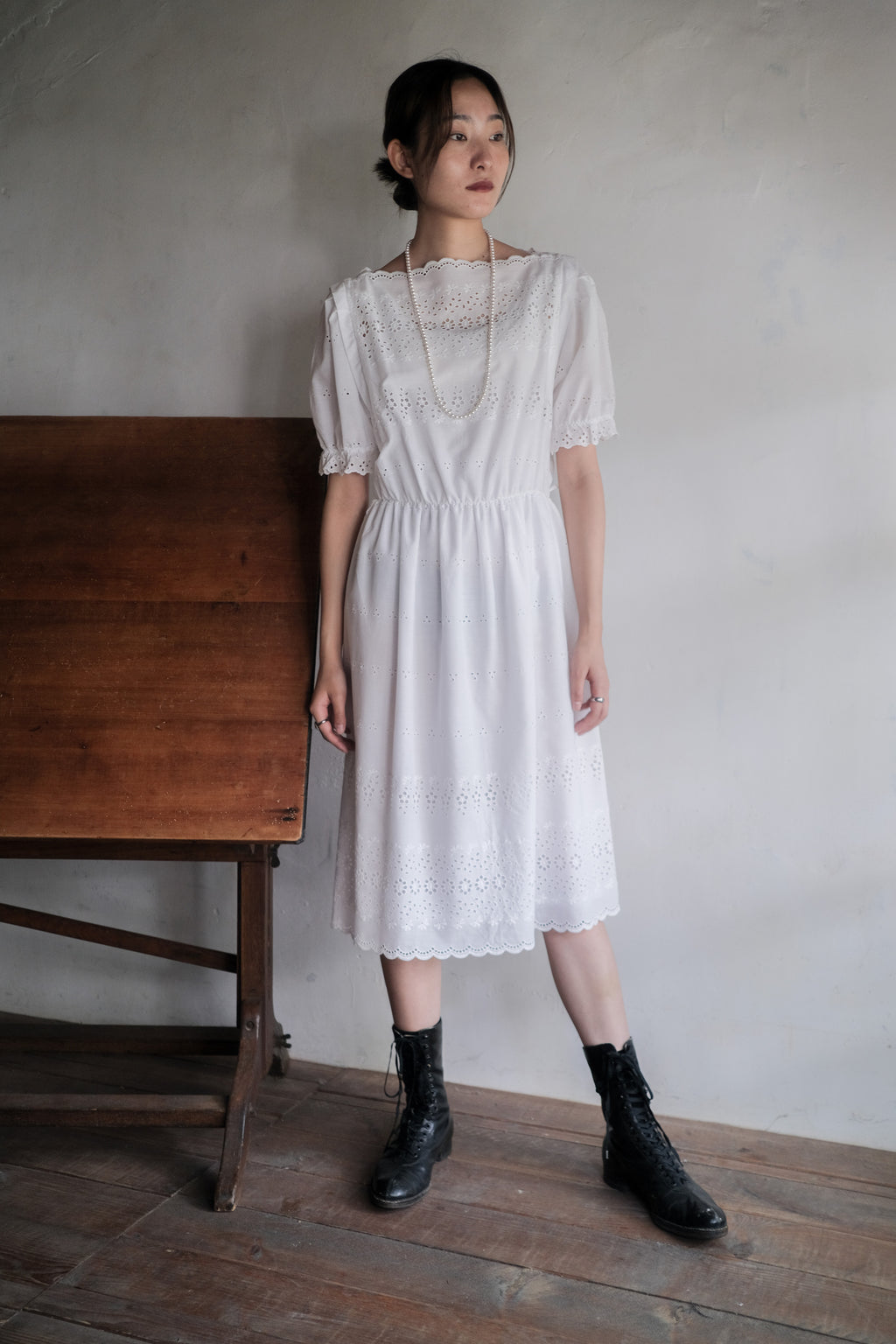 1990’s Lace Jacquard Dress  / 蕾絲緹花連身裙