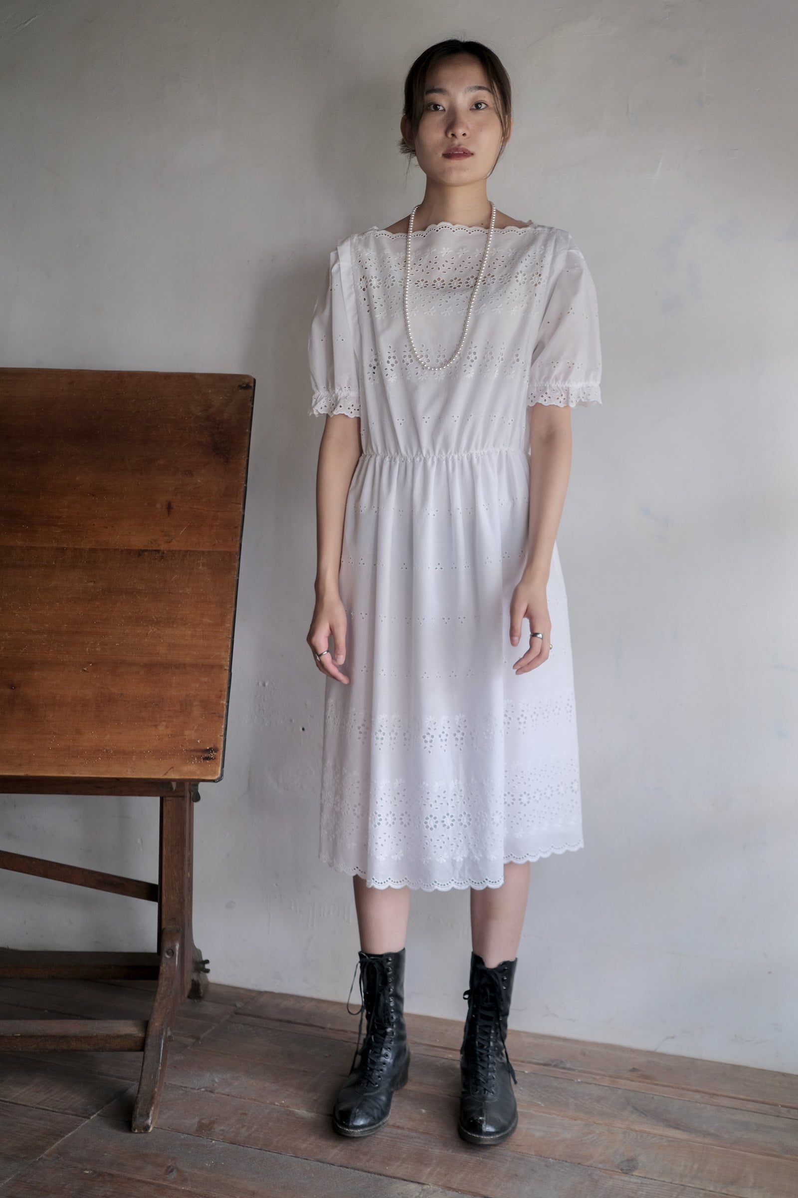 1990’s Lace Jacquard Dress  / 蕾絲緹花連身裙