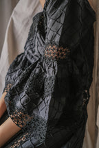 1970's Crochet Lace Bell Sleeve Maxi Dress / 鉤針蕾絲鐘形袖長裙