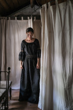 1970's Crochet Lace Bell Sleeve Maxi Dress / 鉤針蕾絲鐘形袖長裙