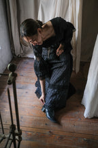 1970's Crochet Lace Bell Sleeve Maxi Dress / 鉤針蕾絲鐘形袖長裙