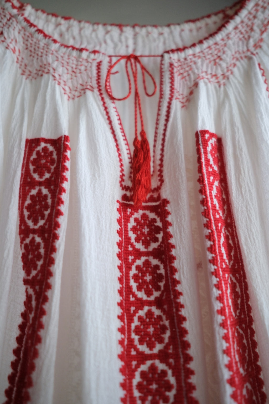 1970's Balkans Romanian Folk Gauze Blouse / Balkan Romanian Folk Gauze Blouse