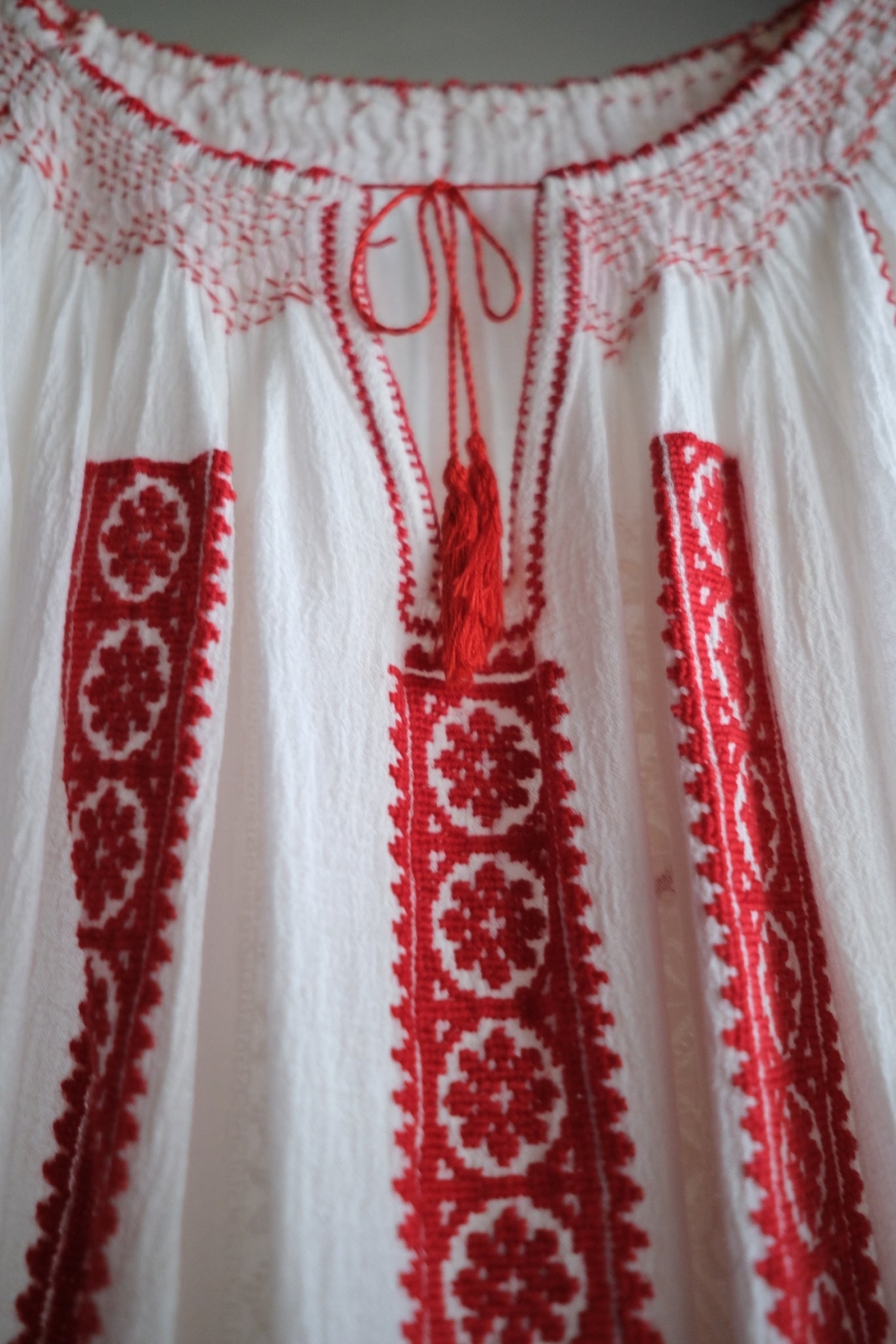 1970's Balkans Romanian Folk Gauze Blouse / Balkan Romanian Folk Gauze Blouse