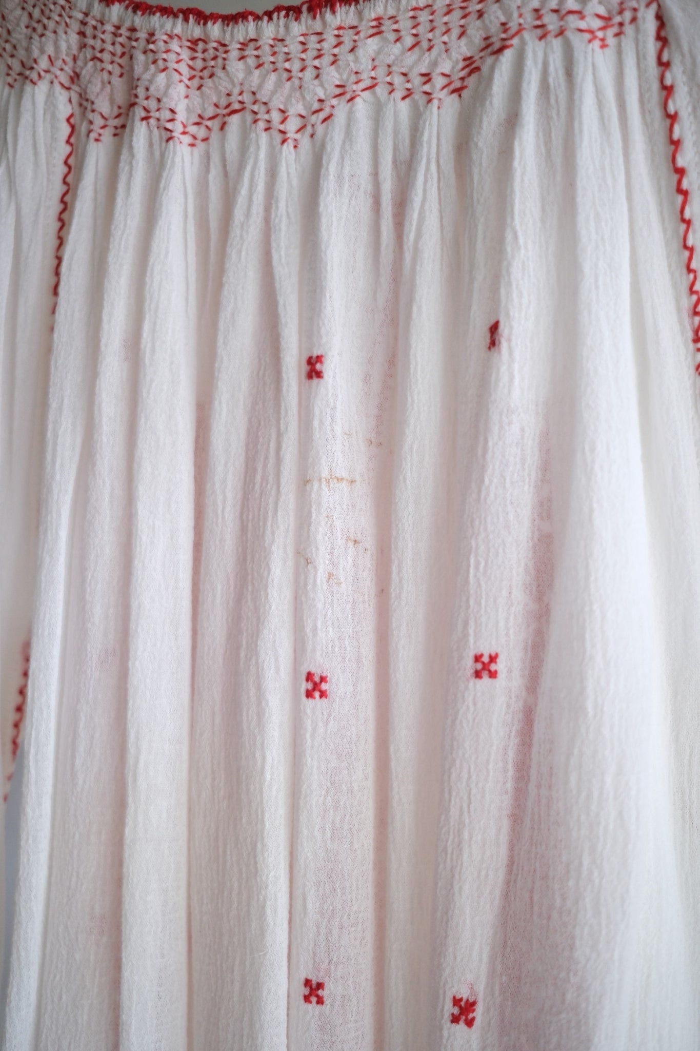 1970's Balkans Romanian Folk Gauze Blouse / Balkan Romanian Folk Gauze Blouse