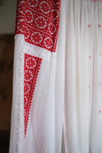1970's Balkans Romanian Folk Gauze Blouse / Balkan Romanian Folk Gauze Blouse