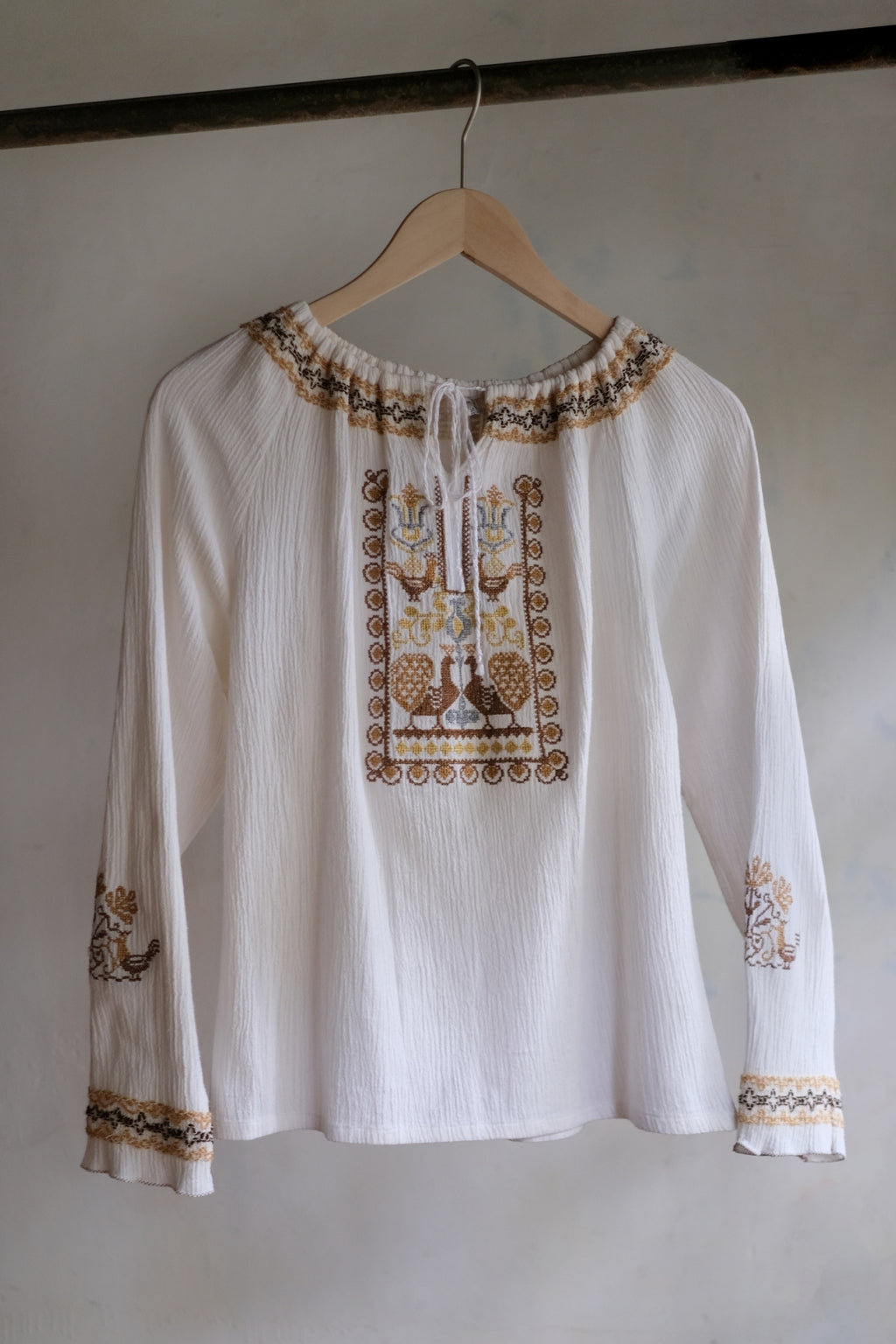 1970's Greece Folk Blouse 