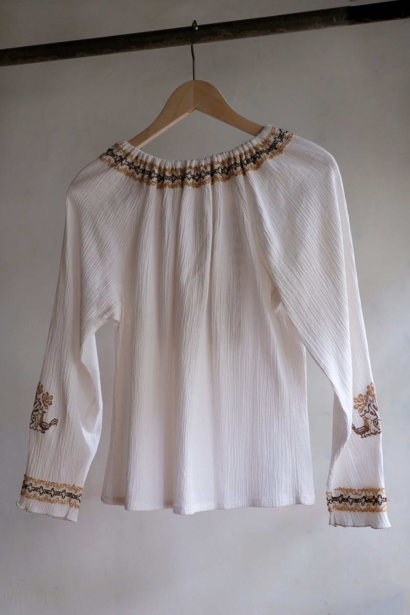 1970's Greece Folk Blouse 