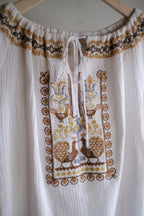 1970's Greece Folk Blouse 
