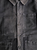 1950's French Black Moleskin Work Jacket / 法國黑色工作外套