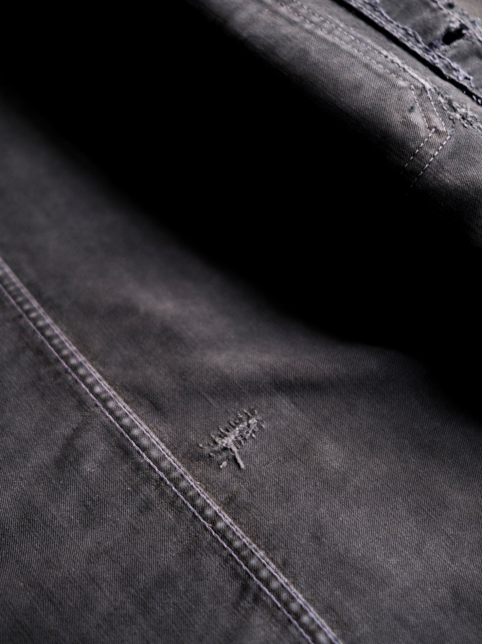 1950's French Black Moleskin Work Jacket / 法國黑色工作外套
