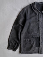 1950's French Black Moleskin Work Jacket / 法國黑色工作外套