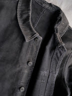 1950's French Black Moleskin Work Jacket / 法國黑色工作外套
