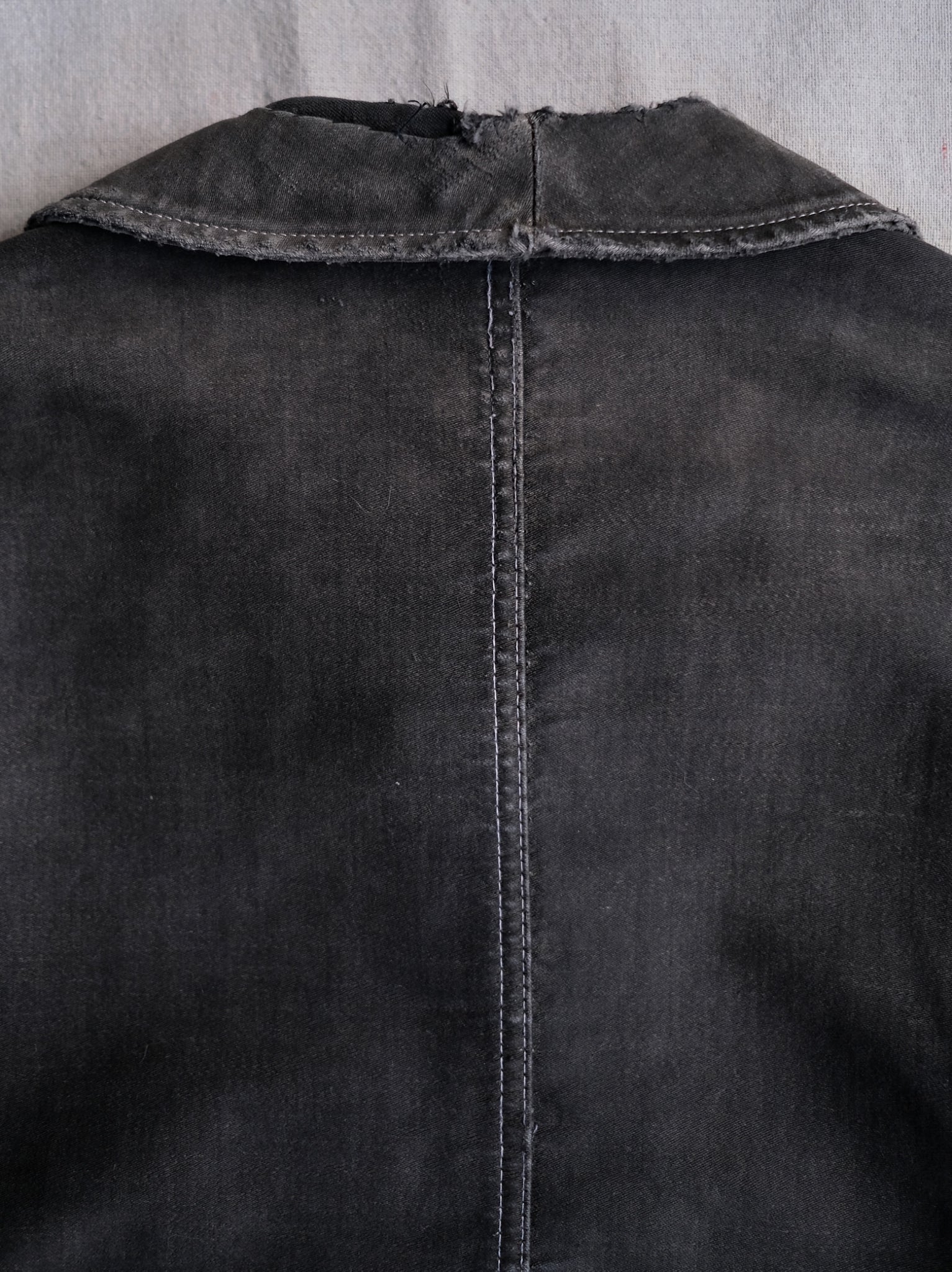 1950's French Black Moleskin Work Jacket / 法國黑色工作外套
