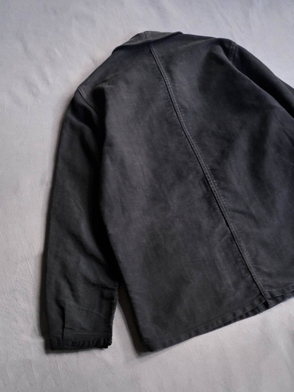 1950's "Mont Kemmel" French Black Moleskin Work Jacket 