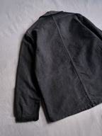1950's "Mont Kemmel" French Black Moleskin Work Jacket 