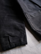 1950's "Mont Kemmel" French Black Moleskin Work Jacket 