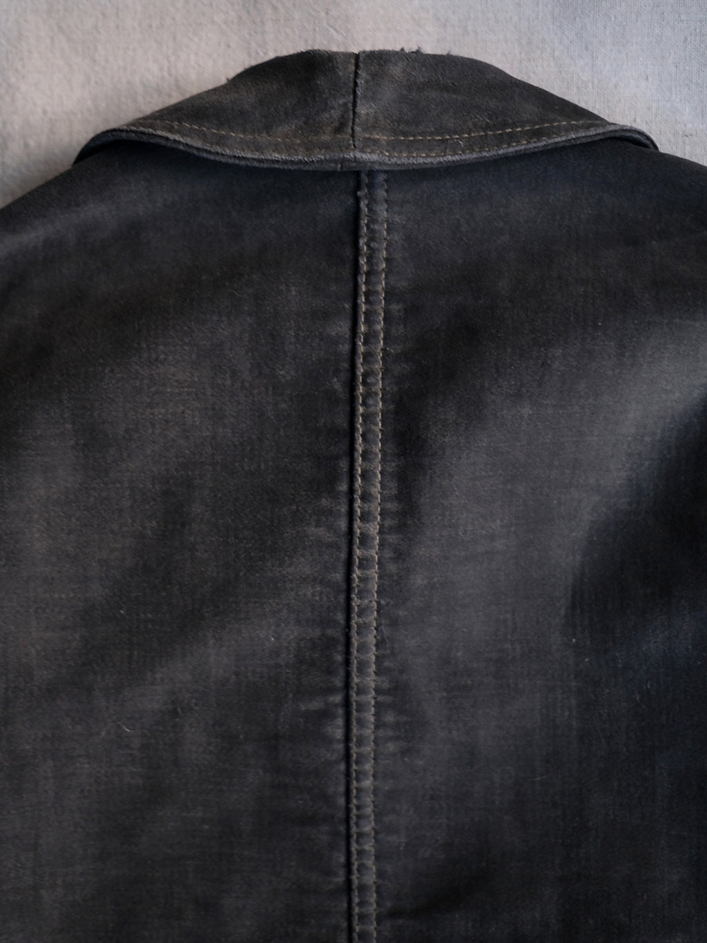 1950's "Mont Kemmel" French Black Moleskin Work Jacket 