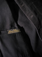 1950's "Mont Kemmel" French Black Moleskin Work Jacket 