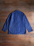 1950's French Moleskin Double Breasted Blazer Collar Work Jacket / 法國雙排扣西領工作外套