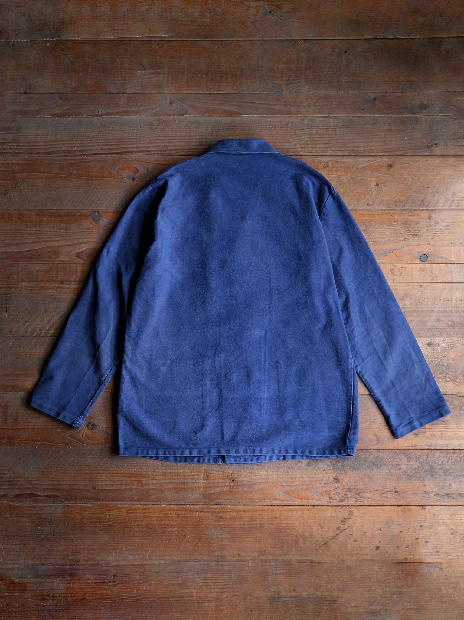 1950's French Moleskin Double Breasted Blazer Collar Work Jacket / 法國雙排扣西領工作外套