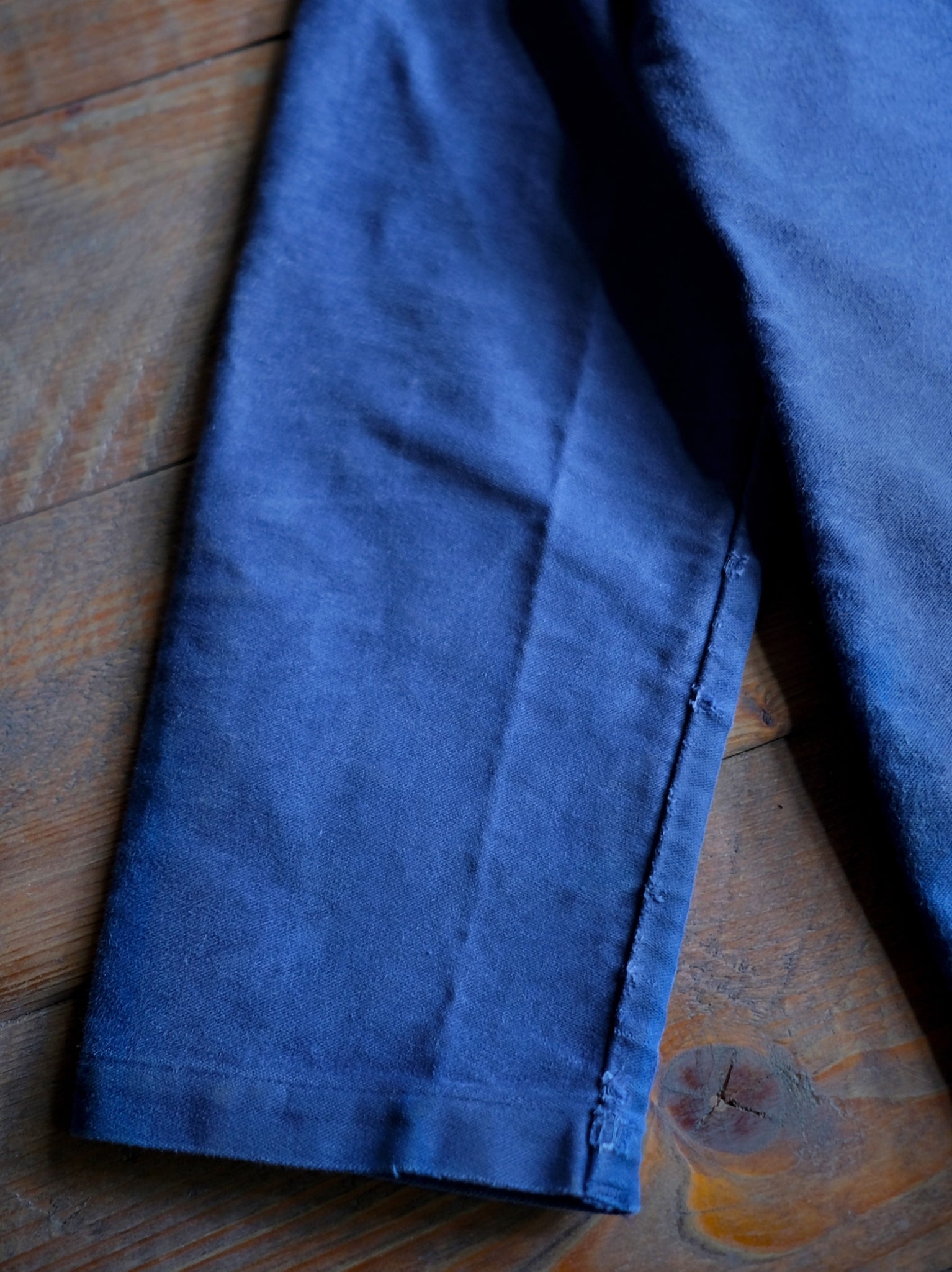 1950's French Moleskin Double Breasted Blazer Collar Work Jacket / 法國雙排扣西領工作外套
