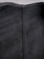 1940's "Le Mont St Michel" French Black Moleskin Work Jacket / 法國工作外套