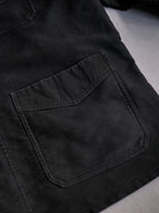 1940's "Le Mont St Michel" French Black Moleskin Work Jacket / 法國工作外套