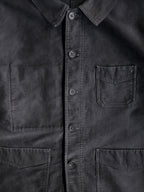 1940's "Le Mont St Michel" French Black Moleskin Work Jacket / 法國工作外套