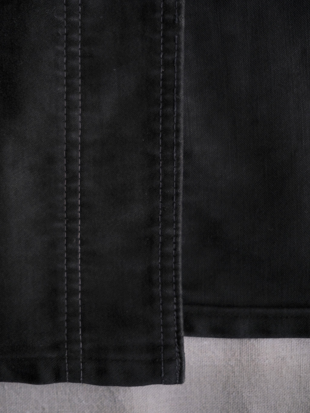 1940's "Le Mont St Michel" French Black Moleskin Work Jacket / 法國工作外套