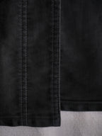 1940's "Le Mont St Michel" French Black Moleskin Work Jacket / 法國工作外套