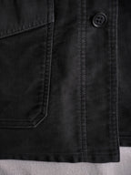 1940's "Le Mont St Michel" French Black Moleskin Work Jacket / 法國工作外套